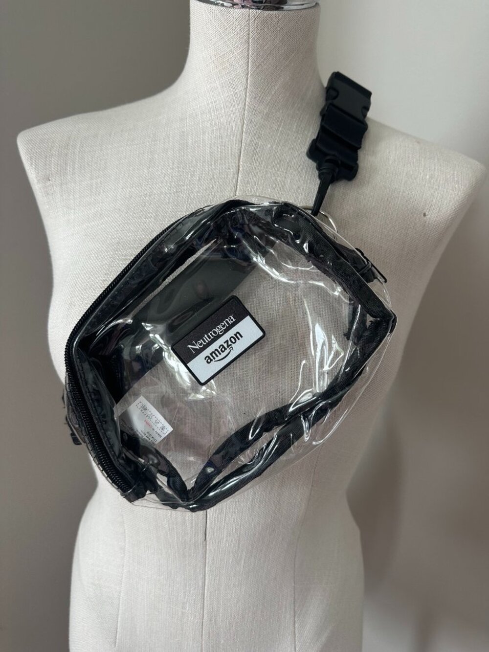 Clear PVC Fanny Pack Crossbody Bag for Concert Stadium Zipper Adjustable